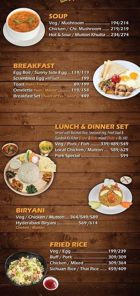 Dharane sekuwa corner menu