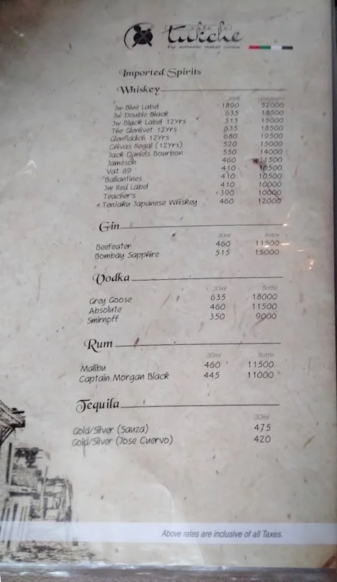 Cafe de tukche menu