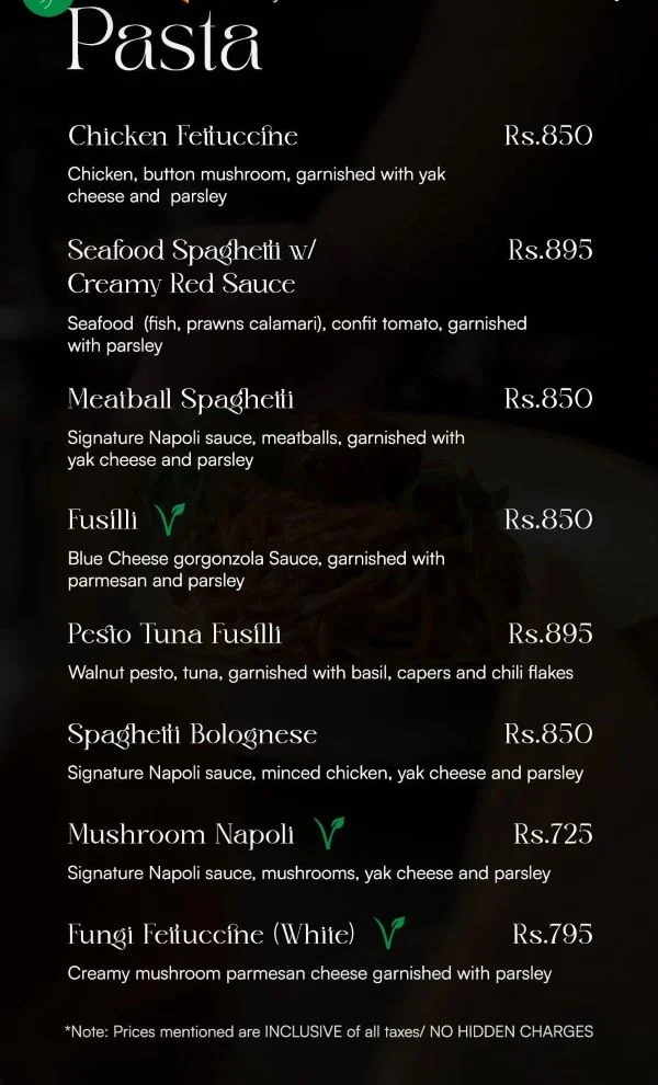Sicily by ts pasta menu