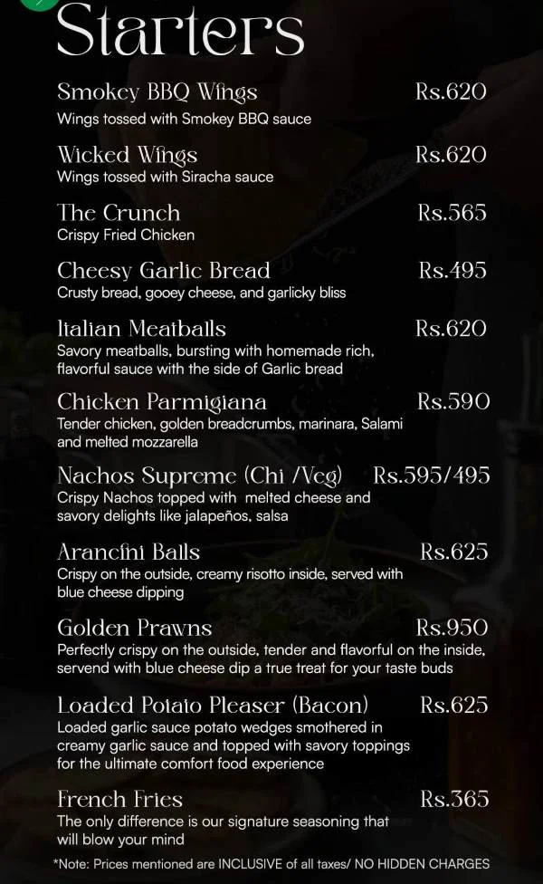 Sicily by ts starters menu