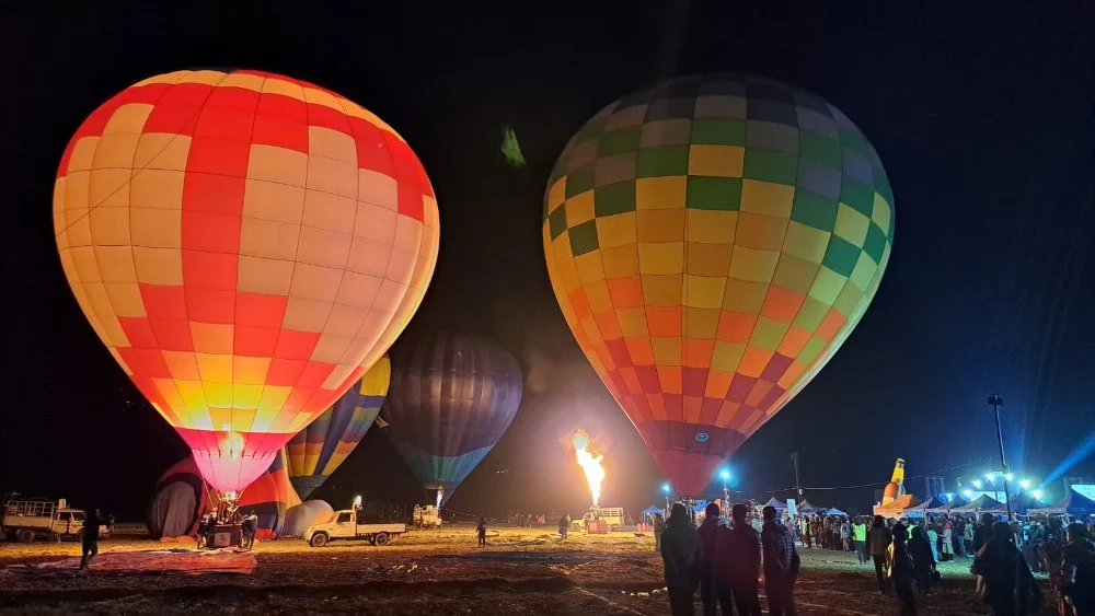 Hot air balloon in pokhara